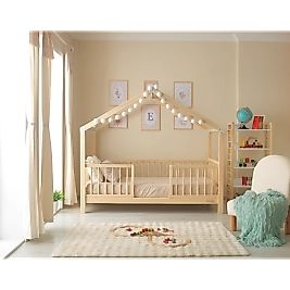 Pine - Natural Çatılı Montessori Karyola