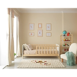 Suny - MDF Başlıklı Dikdörtgen Çıtalı Karyola