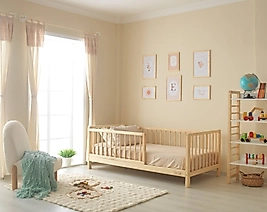 Nova - Natural Yuvarlak Çıtalı Karyola