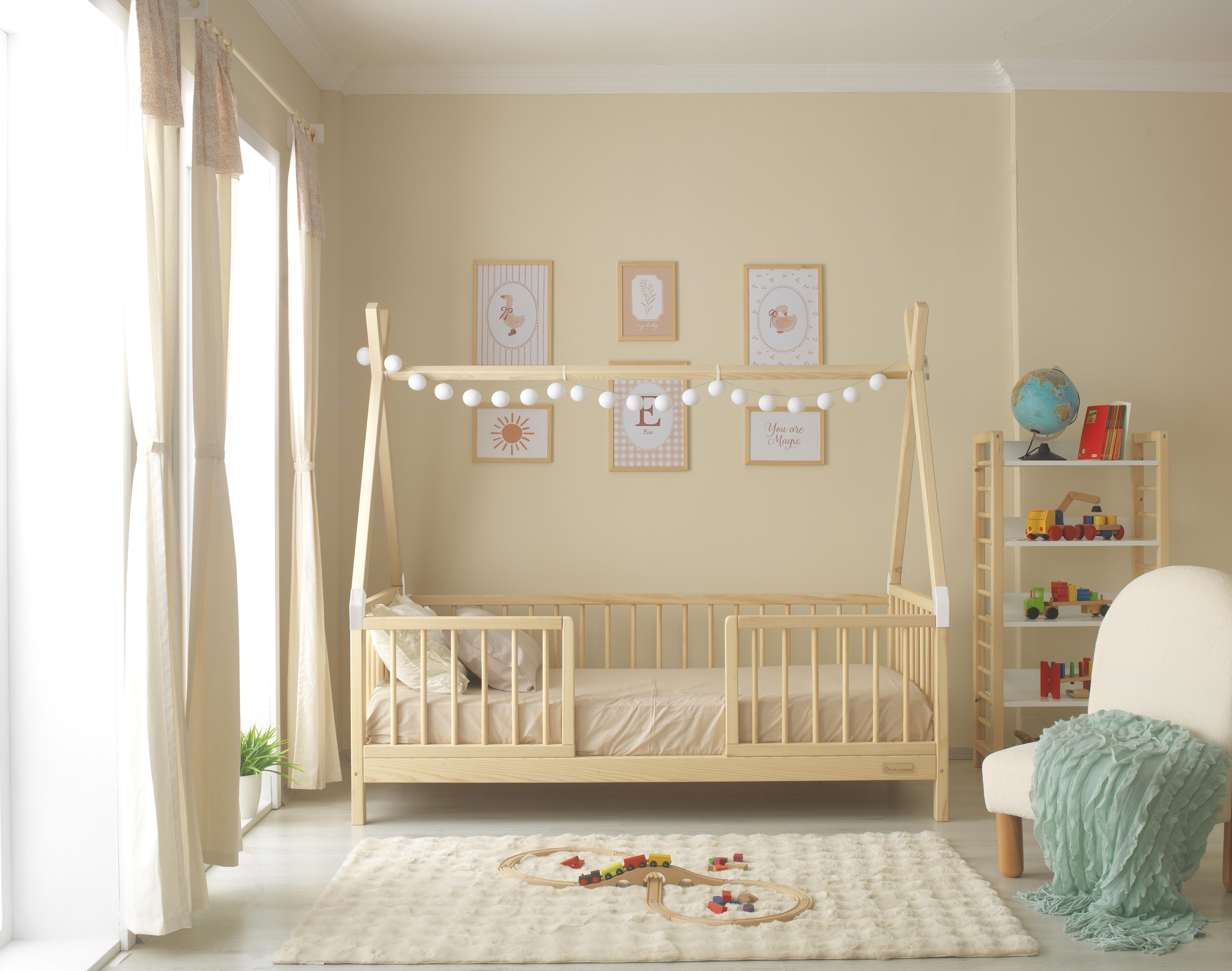 Casia - Natural Çatılı Montessori Karyola